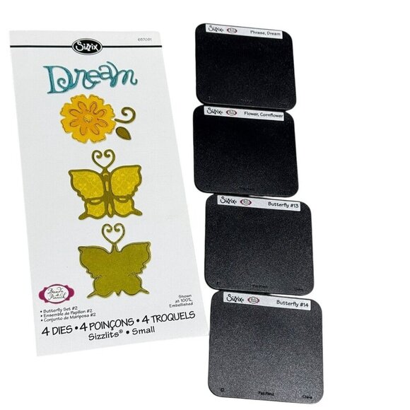 Sizzix Sizzlits Die Set Lot Snowman Snowflakes Branch Dragonfly Butterfly More - Picture 4 of 8